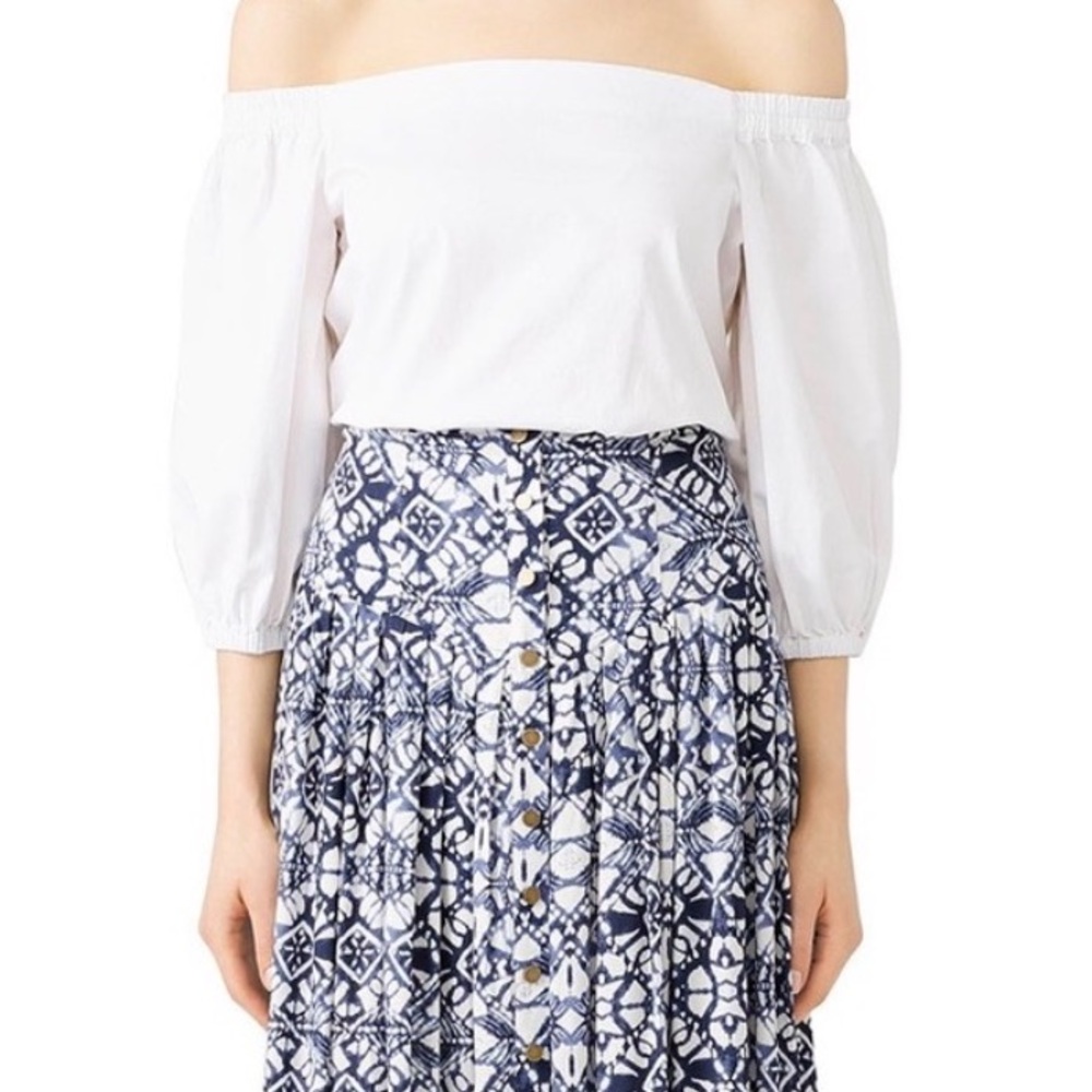 Free People Lovers Dream Batik Print Snap Front Midi Peasant Skirt - Picture 3 of 8